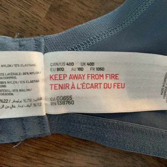 Blue Wide Band Bra from Additionelle - Picture 4 of 4